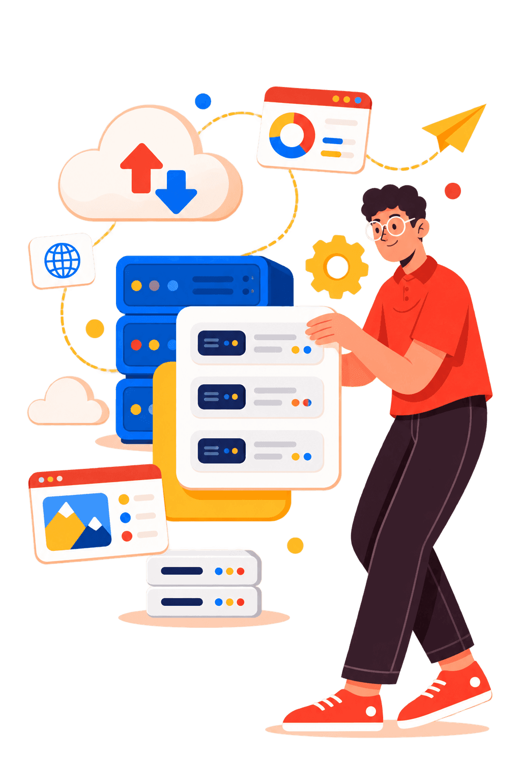 Srushti Hosting Infrastructure Illustration